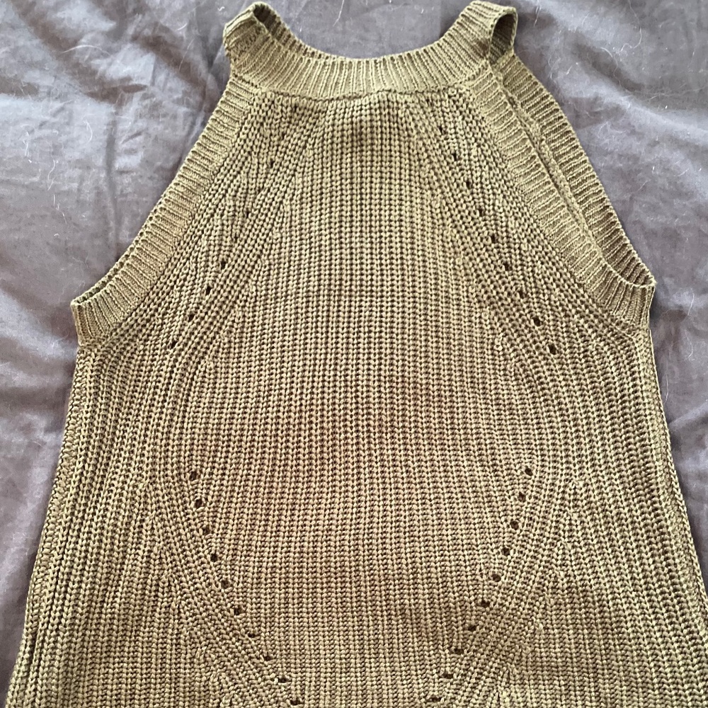 Olive green sweater vest